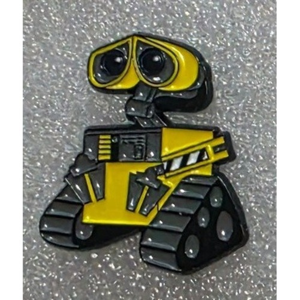 Pixar Wall-E Enamel Pin Yellow Grey Robot Character Lapel Accessory